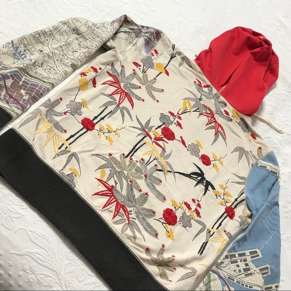 Lucky Brand Hoodie Jacket Embroidered Graphic With Appliqué Size L - Picture 8 of 14